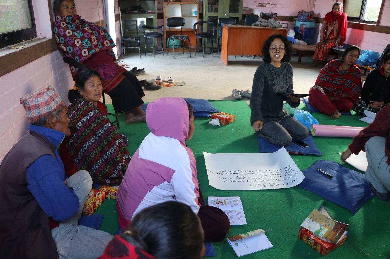 Community workshop session during JET consultation in Bojheni
